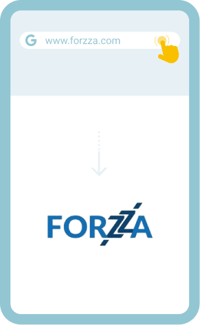 Open the Forzza Website on Your Mobile Device