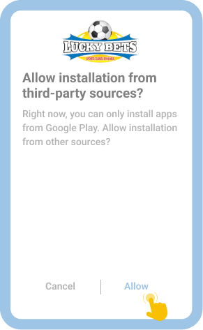 Enable installations from unknown sources