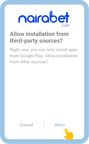  Installation to proceed from an unknown source