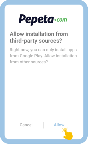 Enable installations from unknown sources