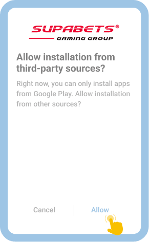 Enable installations from unknown sources