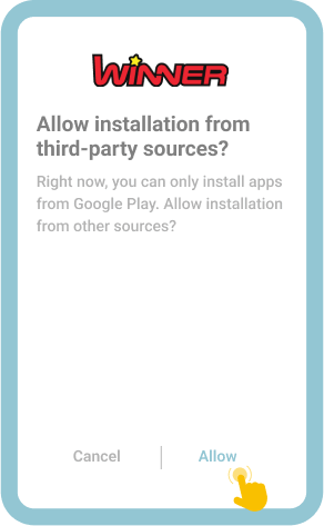 Allow installations from unknown sources