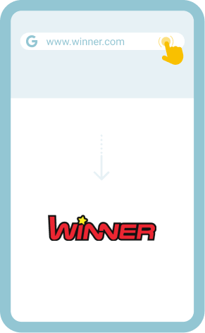 Open the Winner website on your mobile
